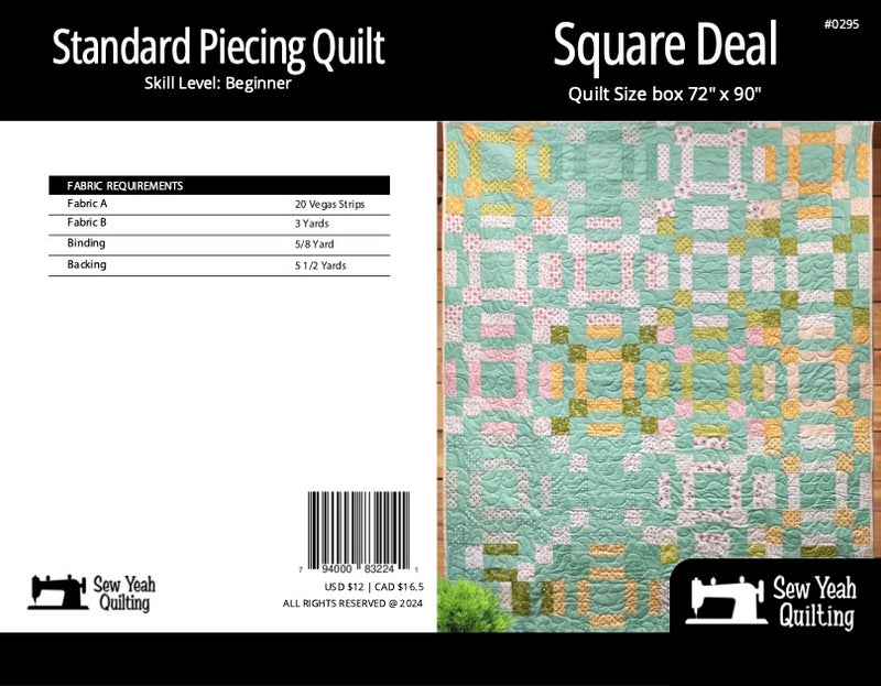 Square Deal Quilt 72" x 90"