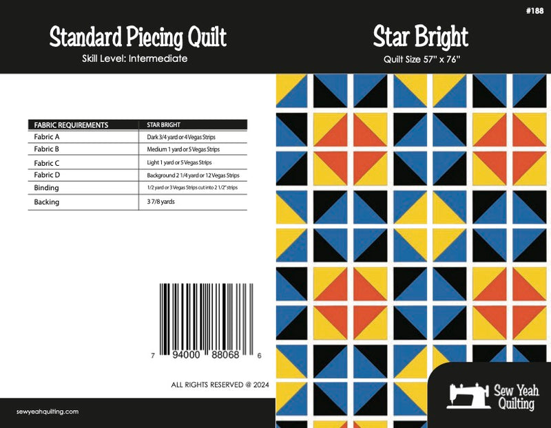 Star Bright Quilt 57" x 76"