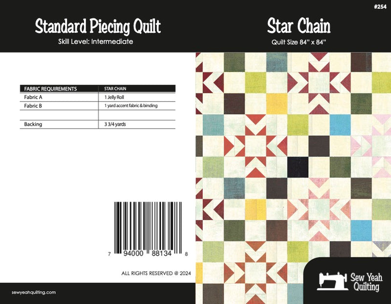 Star Chain Quilt 84" x 84"