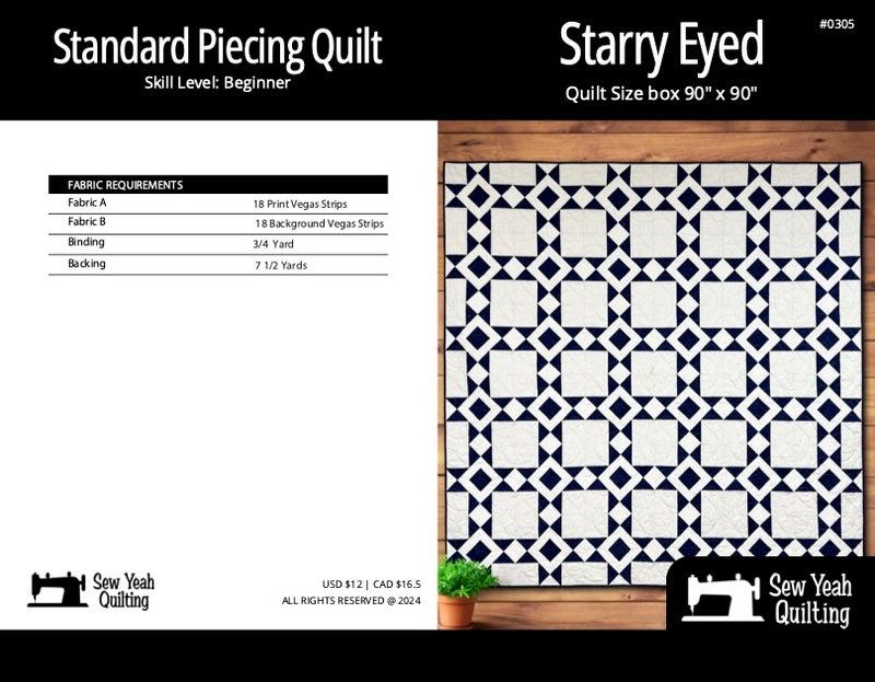 Starry Eyed Quilt 90" x 90"