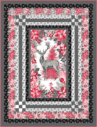 Holiday Style Satin Moon Designs Quilt Kit 57"x75"