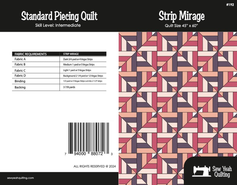 Strip Mirage Quilt 45" x 60"