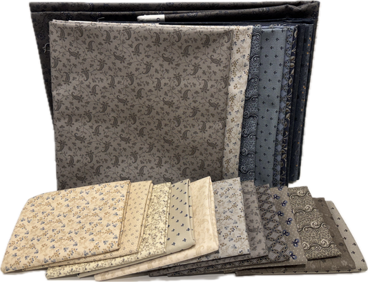 Seven Bridges Pattern - Collection Stone Cottage 58"x 66" - Quilt Kit