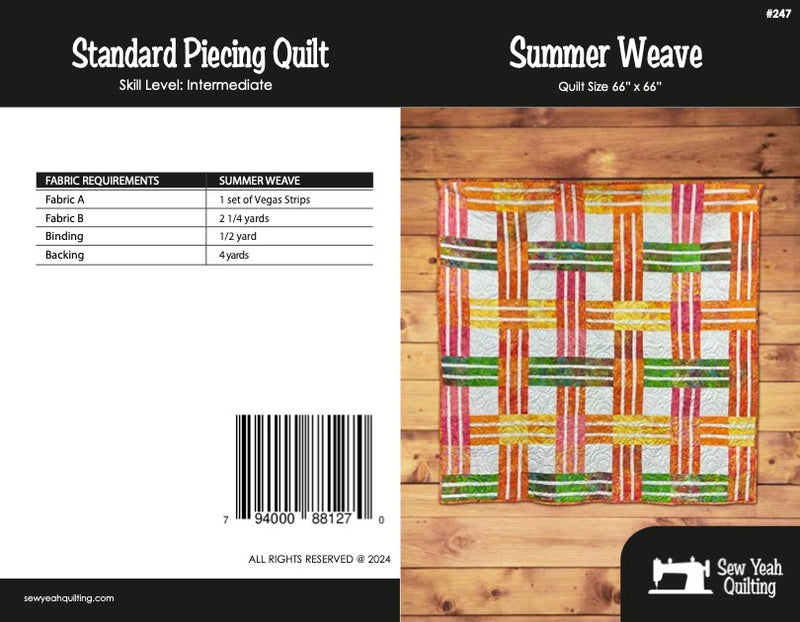 Summer Weave Quilt 66" x 66"