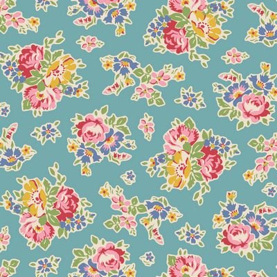 Tilda Jubilee Sue Teal Fabric