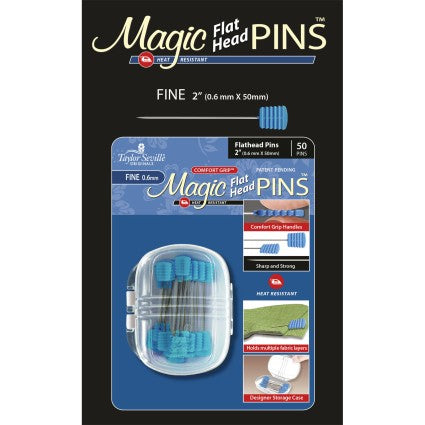 Magic Pins Flathead Pins Fine 2" 50ct
