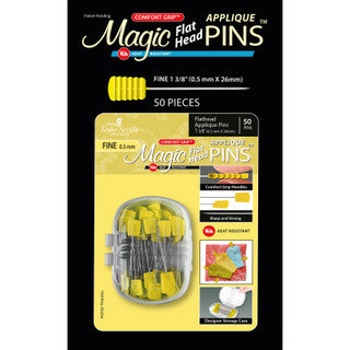 Magic PINS Flathead Applique / Fine 1-3/8", 50 ct - Yellow