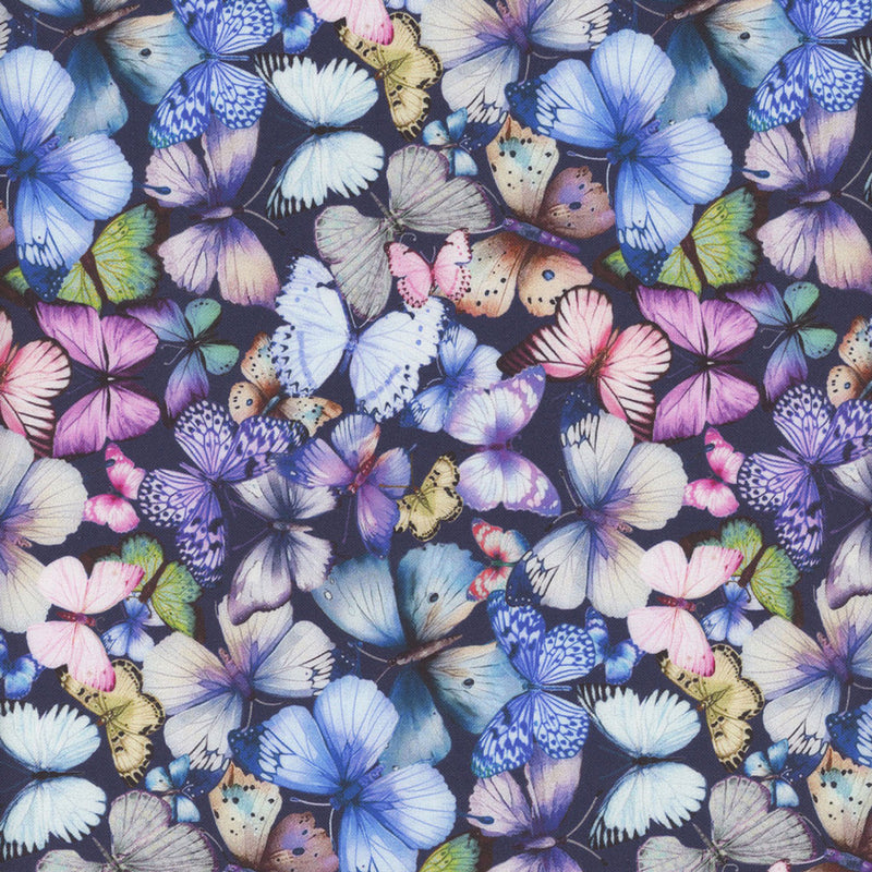 Butterfly Dreams Tossed Pretty Butterflies Plum Fabric