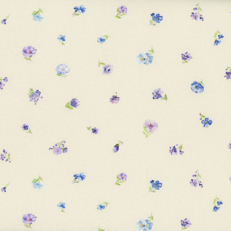 Butterfly Dreams Tiny Tossed Floral Cream Fabric