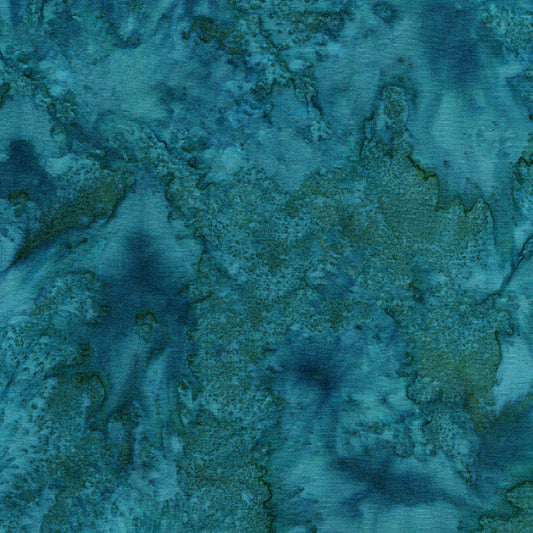 Island Batik Blenders / Teal - fabric
