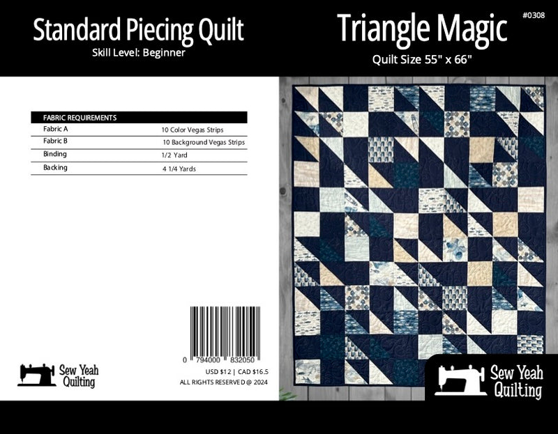 Triangle Magic Quilt 55" x 66"