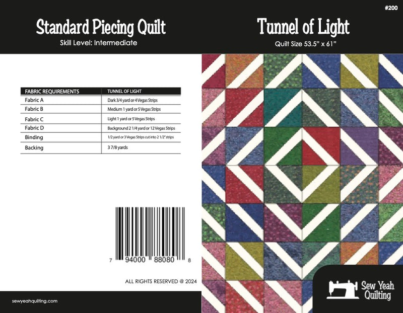 Tunnel of Light Quilt 53.5" x 61"