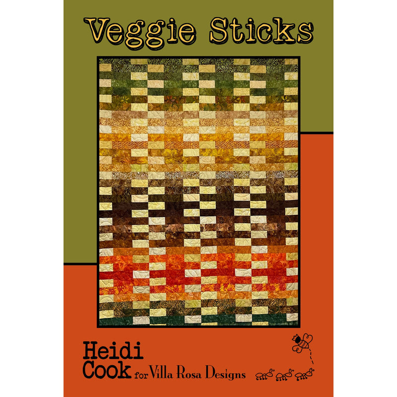 Veggie Sticks 56" x 72" Quilt Pattern Postcard