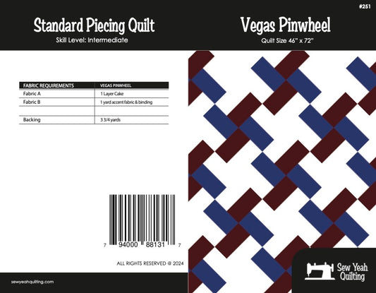 Vegas Pinwheel Quilt 46" x 72"