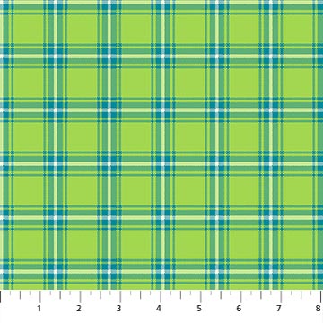 Piccadilly Small Plaid Lime Multi Yardage