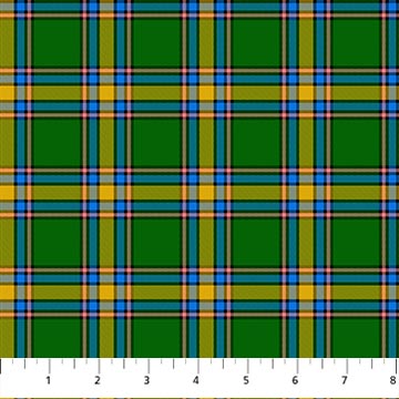 Tartan Traditions Alberta Green Multi Fabric