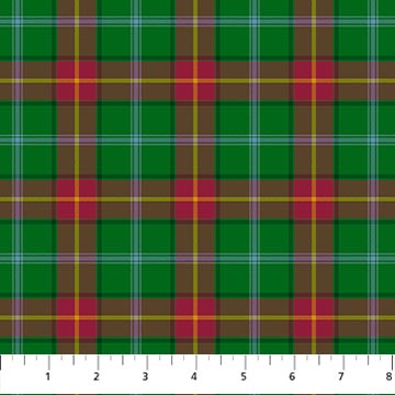 Tartan Traditions Green Multi Manitoba Fabric