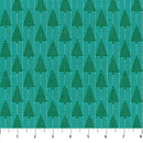 Silver Lining - Tree Farm - Turquoise - Yardage