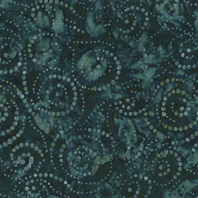 Teal-ing Good Batiks Wind Gusts Midnight Wilmington Prints Yardage