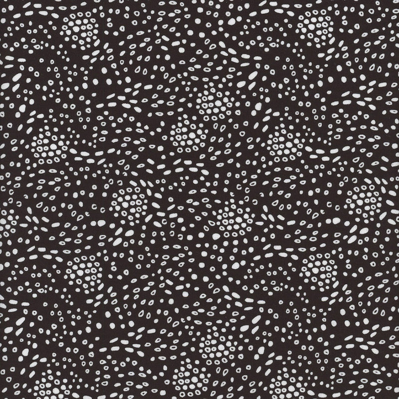 Night & Day Dots Black Fabric