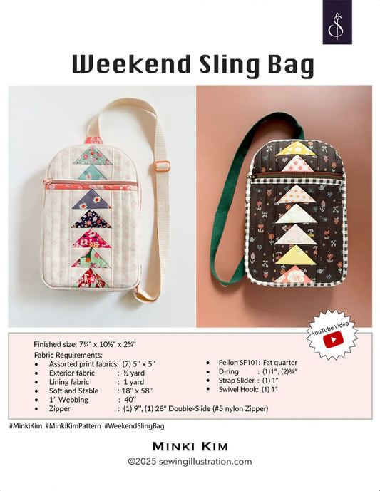 Weekend Sling Bag - Pattern by Minki Kim