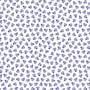 Chateau Meow - Ditsy - White/Blue - Yardage