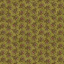 A Moose in the Woods Tossed Jacobean Flower Green Fabric