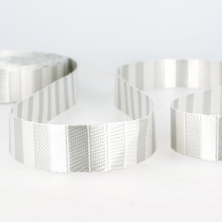 Stephanoise Poly Bicolor 1" Silver Grey Webbing