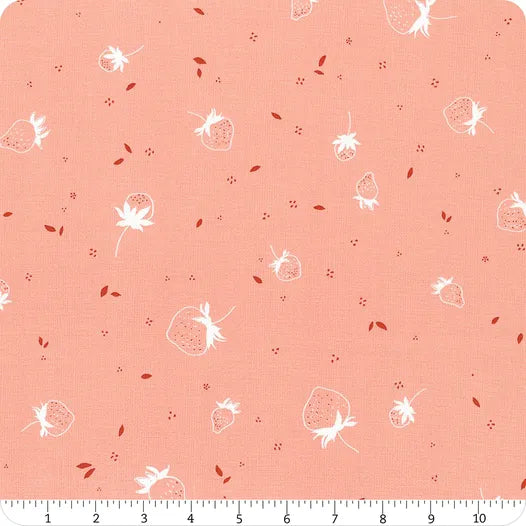 Bloomberry Pink Berry Sprouts Fabric