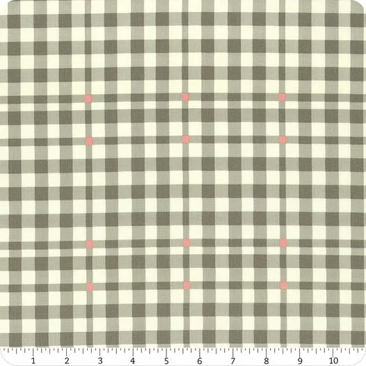 Bloomberry Gray Plaid Fabric