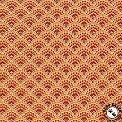 Makower Luxe Scallop Rust Fabric