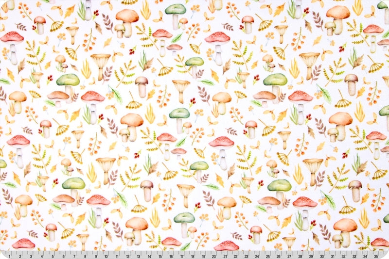 Mushrooms Digital Cloud Cuddle 60" Multi Yardage