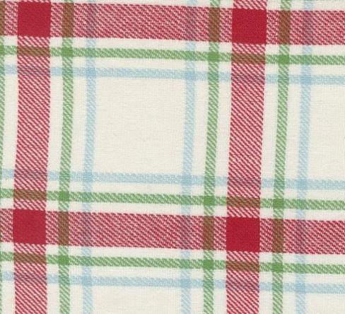 Christmas Natural Plaid 16" Toweling Fabric