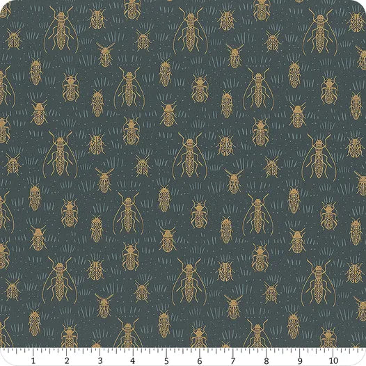 Coyote Hill Beetle Parade Moon Fabric