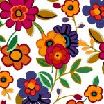 Bright and Bold Bright Blooms White Yardage