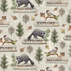 Woodland Explore Woodland Cream Fabric