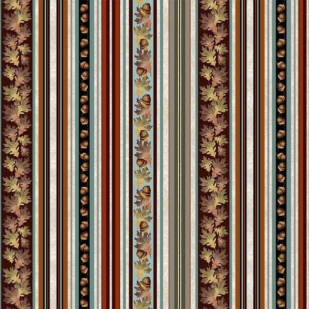 Woodland Forest Stripe Fabric