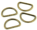 4 D-Rings 1"Antique Brass