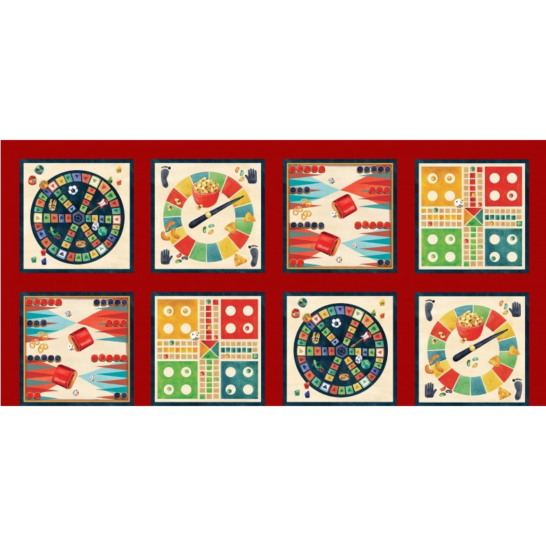 Game On Board Games Multi 24" Panel