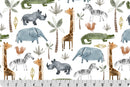 Digital Cuddle - Animals Safari - Multi - Yardage