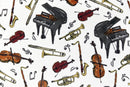 Digital Cuddle Music In The Air Woodland Fabric