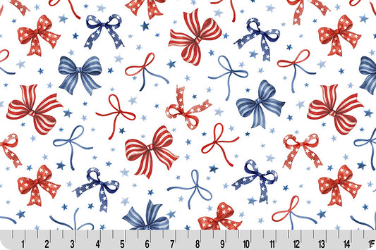 Digital Cuddle - Red White & Bow Multi - Yardage