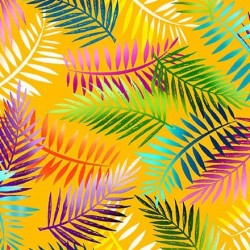 Let's Get Tropical Yellow Foliage Fabric