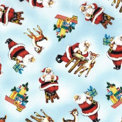 Holly Jolly Santa is Coming to Town DCX12269-CLOU-D Fabric