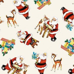 Holly Jolly Santa is Coming to Town DCX12269-CREM-D Fabric
