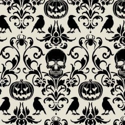 Boo-tiful SPOOKY DAMASK DCX12280-CREM-D Fabric