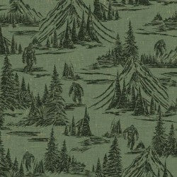 Trailhead Adventure Bigfoot Toile DCX12387-OLIV-D Fabric