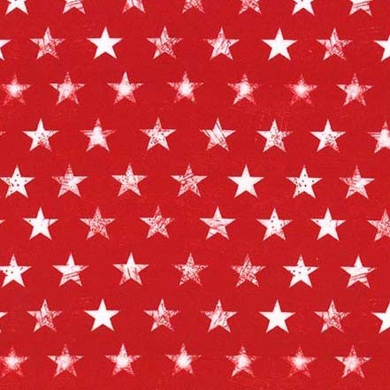 Route 66 Rugged Stars Red Fabric
