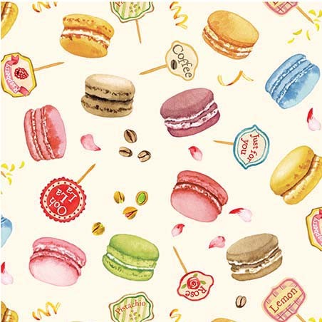 Baked With Love Macarons Creme Fabric