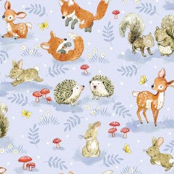 From Little Acorns WOODLAND BABY ANIMALS DDC12416-BREE-D Fabric